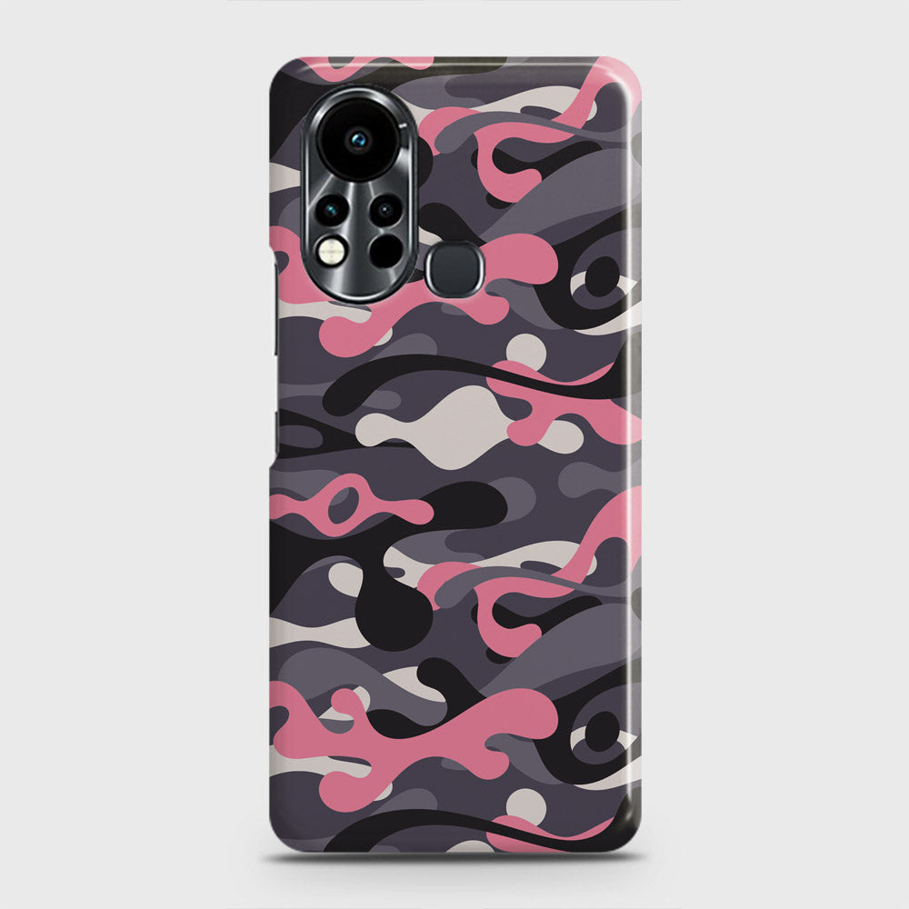 Infinix Hot 11s Cover - Camo Series - Pink & Grey Design - Matte Finish - Snap On Hard Case with LifeTime Colors Guarantee