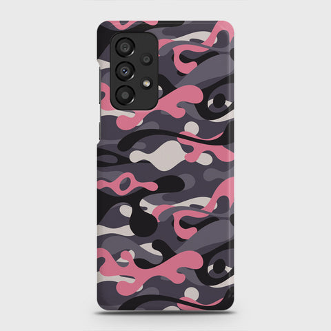 Samsung Galaxy A33 5G Cover - Camo Series - Pink & Grey Design - Matte Finish - Snap On Hard Case with LifeTime Colors Guarantee