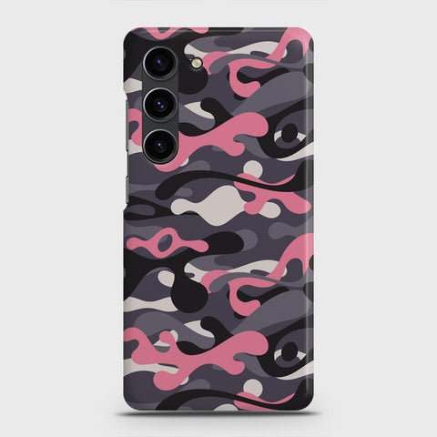 Samsung Galaxy S23 Cover - Camo Series - Pink & Grey Design - Matte Finish - Snap On Hard Case with LifeTime Colors Guarantee