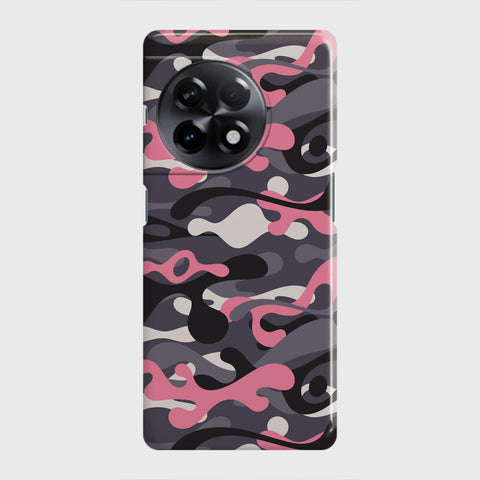 OnePlus 11R Cover - Camo Series - Pink & Grey Design - Matte Finish - Snap On Hard Case with LifeTime Colors Guarantee