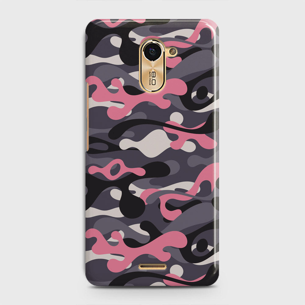 Infinix Hot 4 / Hot 4 Pro  Cover - Camo Series - Pink & Grey Design - Matte Finish - Snap On Hard Case with LifeTime Colors Guarantee