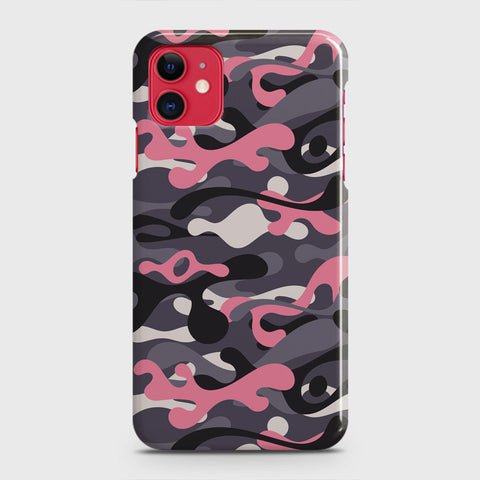 iPhone 11 Cover - Camo Series - Pink & Grey - Matte Finish - Snap On Hard Case with LifeTime Colors Guarantee