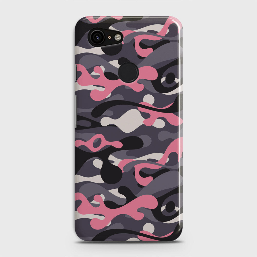 Google Pixel 3 XL Cover - Camo Series - Pink & Grey - Matte Finish - Snap On Hard Case with LifeTime Colors Guarantee