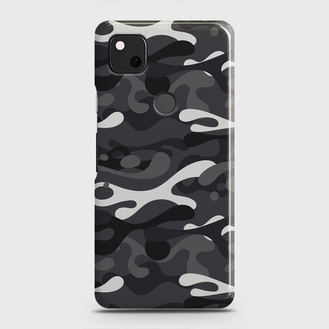 Google Pixel 4a Cover - Camo Series - White & Grey - Matte Finish - Snap On Hard Case with LifeTime Colors Guarantee