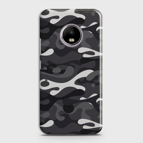 Motorola E4 Plus Cover - Camo Series - White & Grey Design - Matte Finish - Snap On Hard Case with LifeTime Colors Guarantee