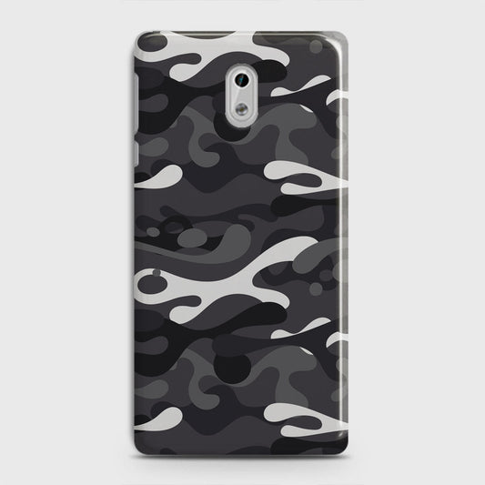 Nokia 3 Cover - Camo Series - White & Grey Design - Matte Finish - Snap On Hard Case with LifeTime Colors Guarantee