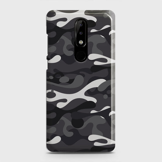 Nokia 3.1 Plus Cover - Camo Series - White & Grey Design - Matte Finish - Snap On Hard Case with LifeTime Colors Guarantee