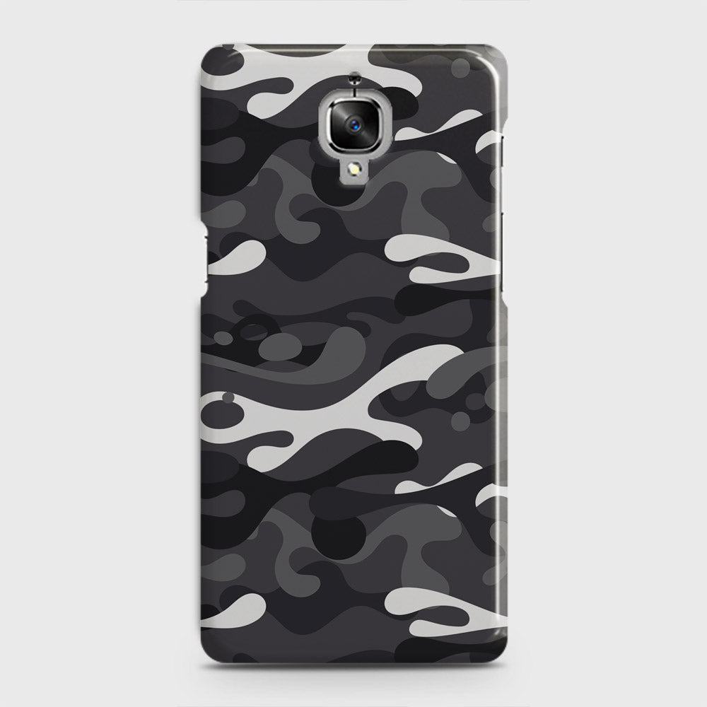 OnePlus 3  Cover - Camo Series - White & Grey Design - Matte Finish - Snap On Hard Case with LifeTime Colors Guarantee