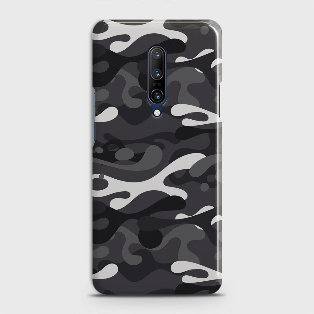 OnePlus 7 Pro  Cover - Camo Series - White & Grey Design - Matte Finish - Snap On Hard Case with LifeTime Colors Guarantee