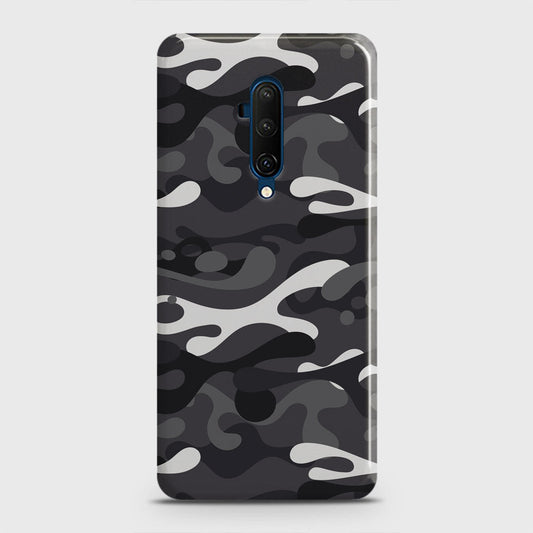 OnePlus 7T Pro  Cover - Camo Series - White & Grey Design - Matte Finish - Snap On Hard Case with LifeTime Colors Guarantee