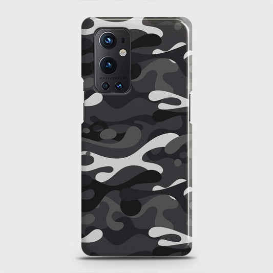 OnePlus 9 Pro  Cover - Camo Series - White & Grey Design - Matte Finish - Snap On Hard Case with LifeTime Colors Guarantee