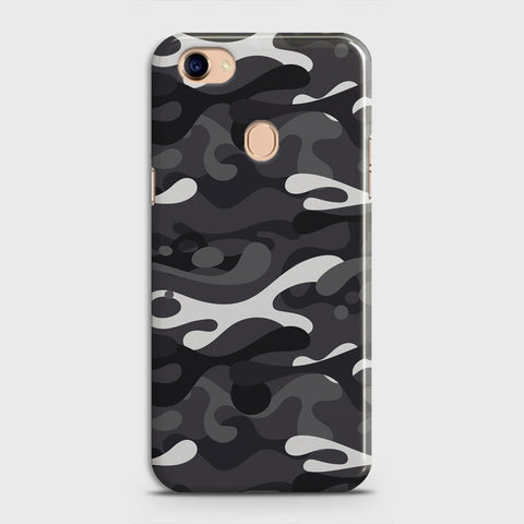 Oppo F7 Cover - Camo Series - White & Grey Design - Matte Finish - Snap On Hard Case with LifeTime Colors Guarantee