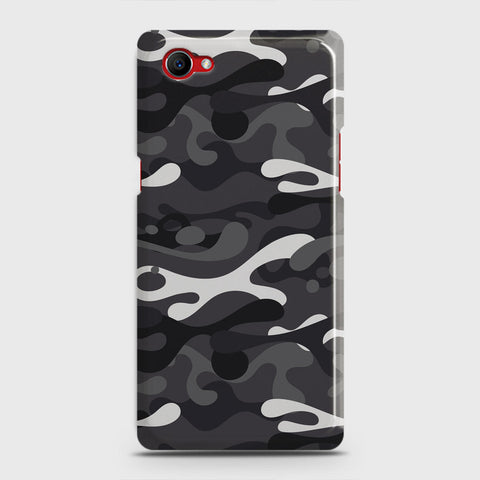 Oppo F7 Youth Cover - Camo Series - White & Grey Design - Matte Finish - Snap On Hard Case with LifeTime Colors Guarantee