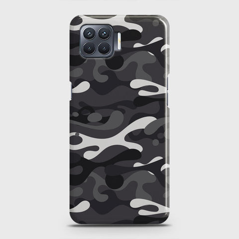 Oppo F17 Cover - Camo Series - White & Grey Design - Matte Finish - Snap On Hard Case with LifeTime Colors Guarantee