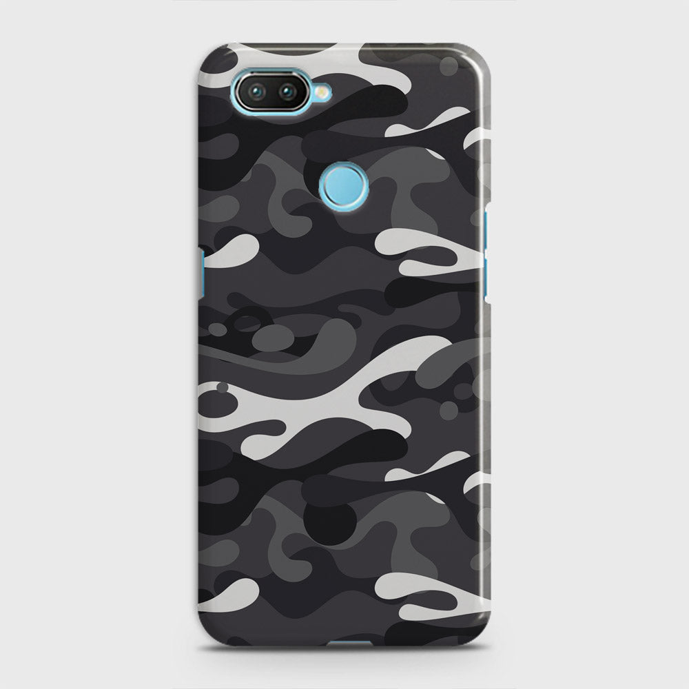 Realme 2 Cover - Camo Series - White & Grey Design - Matte Finish - Snap On Hard Case with LifeTime Colors Guarantee