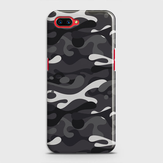 Realme C1 Cover - Camo Series - White & Grey Design - Matte Finish - Snap On Hard Case with LifeTime Colors Guarantee