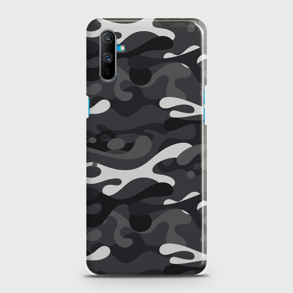 Realme C3 Cover - Camo Series - White & Grey Design - Matte Finish - Snap On Hard Case with LifeTime Colors Guarantee