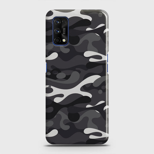 Realme 7 Pro Cover - Camo Series - White & Grey Design - Matte Finish - Snap On Hard Case with LifeTime Colors Guarantee