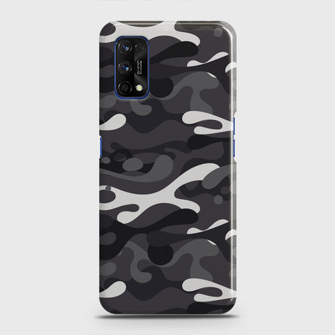 Realme 7 Pro Cover - Camo Series - White & Grey Design - Matte Finish - Snap On Hard Case with LifeTime Colors Guarantee