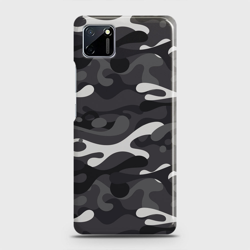 Realme C11 Cover - Camo Series - White & Grey Design - Matte Finish - Snap On Hard Case with LifeTime Colors Guarantee