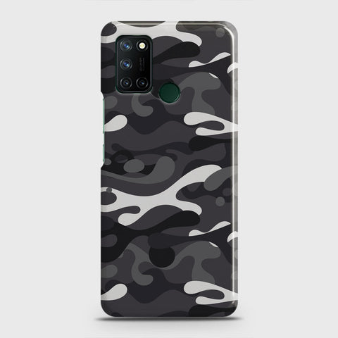 Realme C17 Cover - Camo Series - White & Grey Design - Matte Finish - Snap On Hard Case with LifeTime Colors Guarantee