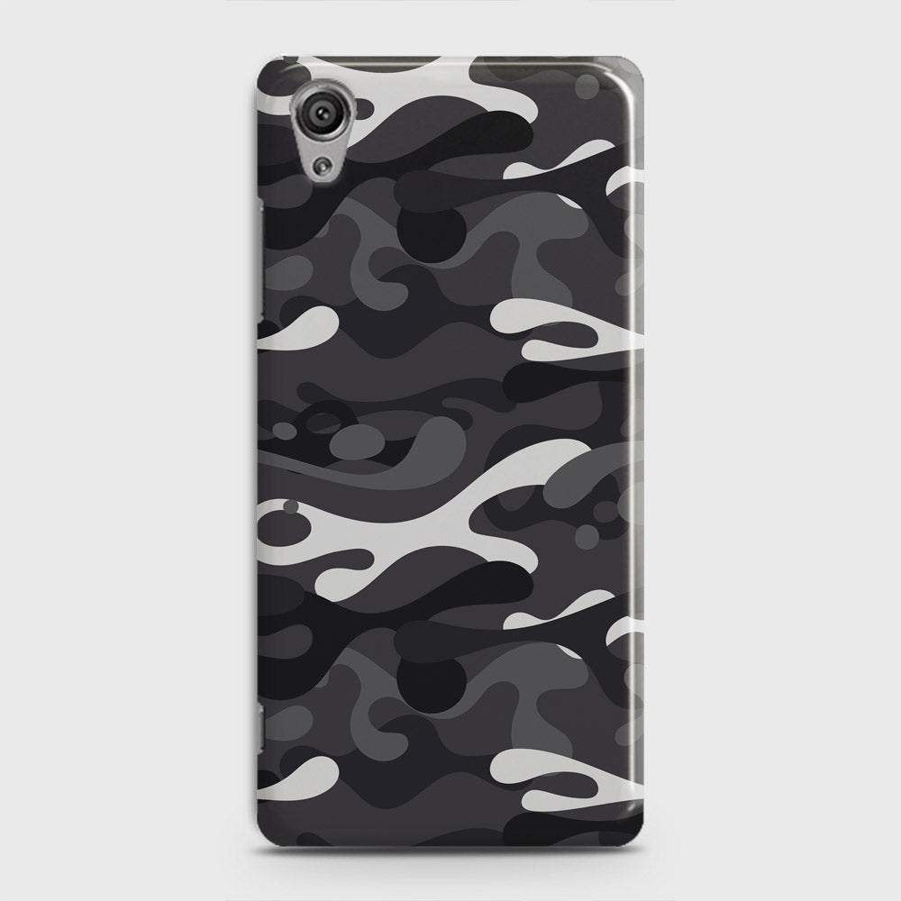 Sony Xperia XA1 Plus Cover - Camo Series - White & Grey Design - Matte Finish - Snap On Hard Case with LifeTime Colors Guarantee