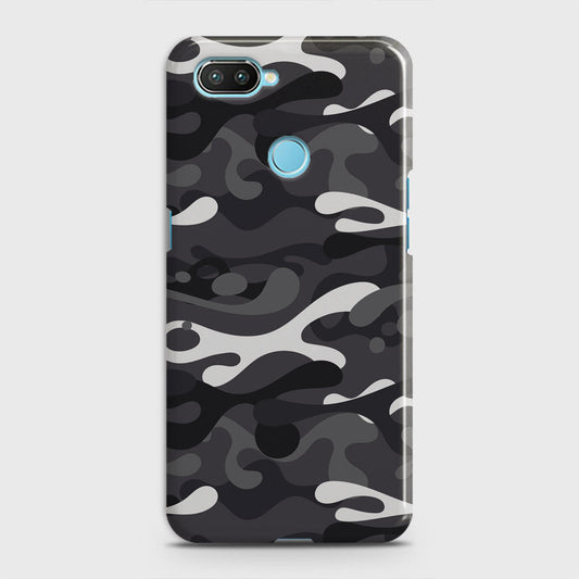 Xiaomi Mi 8 Lite Cover - Camo Series - White & Grey Design - Matte Finish - Snap On Hard Case with LifeTime Colors Guarantee