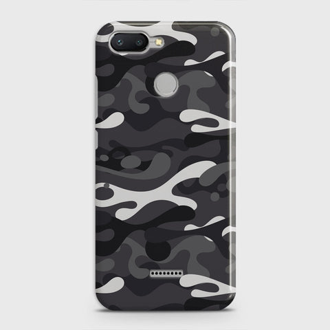 Xiaomi Redmi 6 Cover - Camo Series - White & Grey Design - Matte Finish - Snap On Hard Case with LifeTime Colors Guarantee