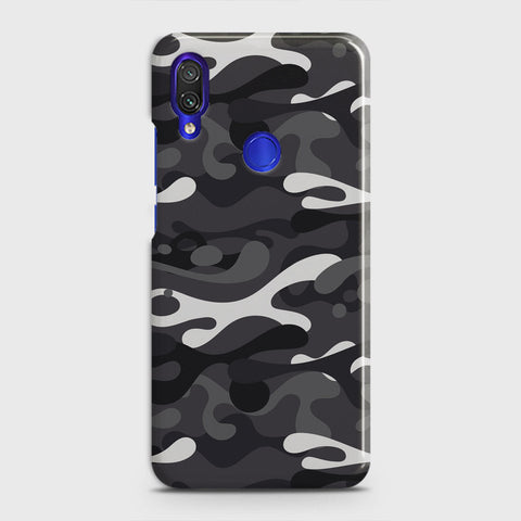 Xiaomi Redmi Note 7 Cover - Camo Series - White & Grey Design - Matte Finish - Snap On Hard Case with LifeTime Colors Guarantee