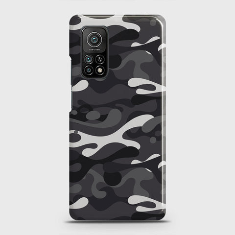 Xiaomi Mi 10T Cover - Camo Series - White & Grey Design - Matte Finish - Snap On Hard Case with LifeTime Colors Guarantee