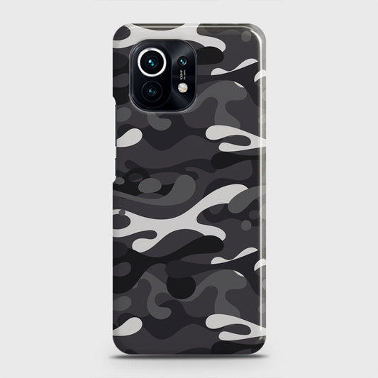 Xiaomi Mi 11 Cover - Camo Series - White & Grey Design - Matte Finish - Snap On Hard Case with LifeTime Colors Guarantee