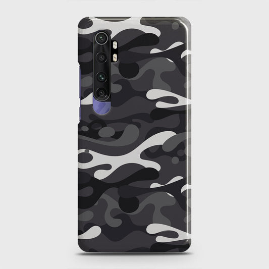 Xiaomi Mi Note 10 Lite Cover - Camo Series - White & Grey Design - Matte Finish - Snap On Hard Case with LifeTime Colors Guarantee