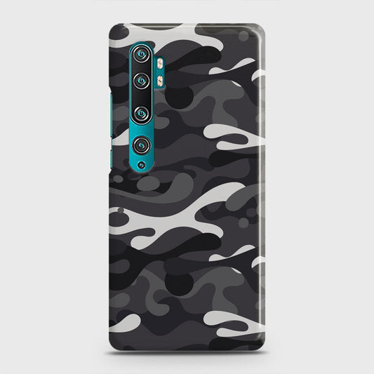 Xiaomi Mi Note 10 Pro Cover - Camo Series - White & Grey Design - Matte Finish - Snap On Hard Case with LifeTime Colors Guarantee