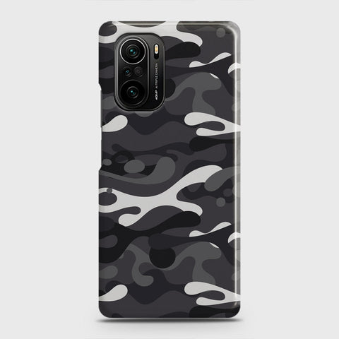 Xiaomi Poco F3 Cover - Camo Series - White & Grey Design - Matte Finish - Snap On Hard Case with LifeTime Colors Guarantee