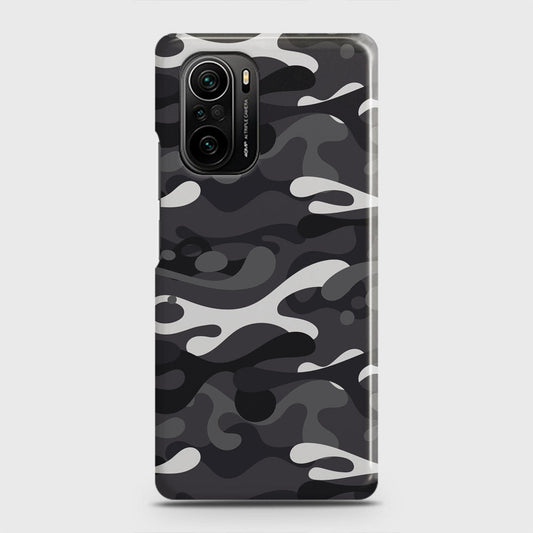 Xiaomi Redmi K40 Pro Cover - Camo Series - White & Grey Design - Matte Finish - Snap On Hard Case with LifeTime Colors Guarantee