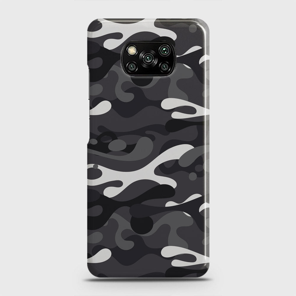 Xiaomi Poco X3 Pro Cover - Camo Series - White & Grey Design - Matte Finish - Snap On Hard Case with LifeTime Colors Guarantee