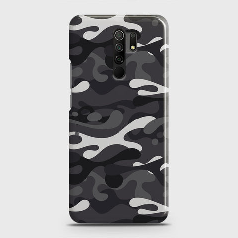 Xiaomi Poco M2 Cover - Camo Series - White & Grey Design - Matte Finish - Snap On Hard Case with LifeTime Colors Guarantee