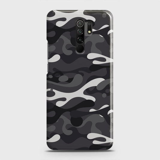 Xiaomi Redmi 9 Prime Cover - Camo Series - White & Grey Design - Matte Finish - Snap On Hard Case with LifeTime Colors Guarantee