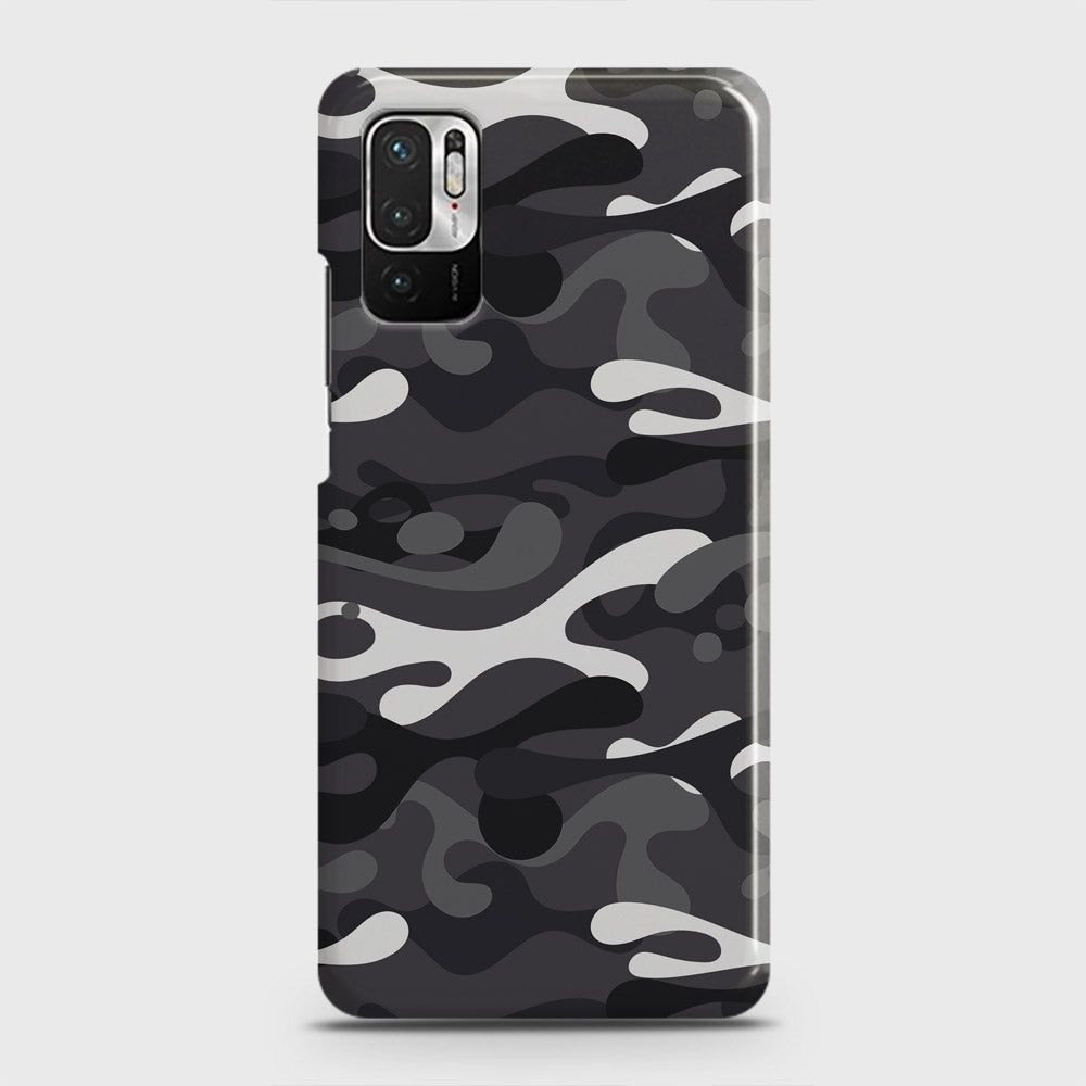 Xiaomi Redmi Note 10 5G Cover - Camo Series - White & Grey Design - Matte Finish - Snap On Hard Case with LifeTime Colors Guarantee