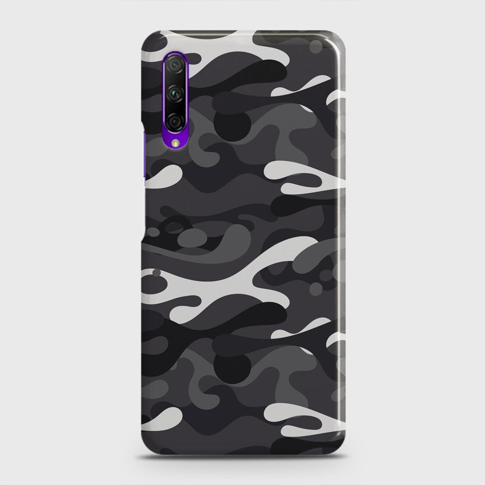 Honor 9X Cover - Camo Series - White & Grey Design - Matte Finish - Snap On Hard Case with LifeTime Colors Guarantee