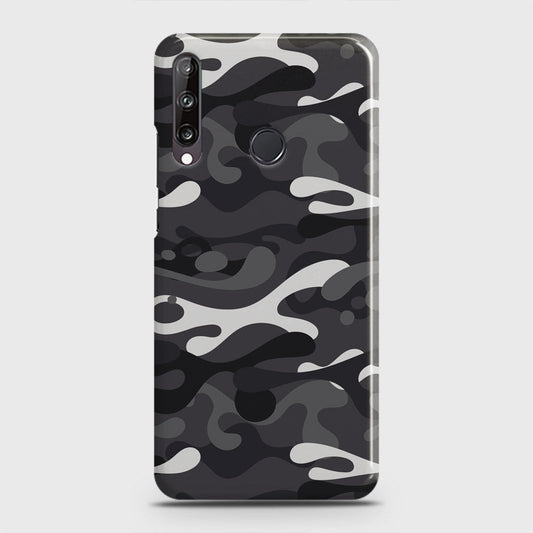 Huawei Y7p  Cover - Camo Series - White & Grey Design - Matte Finish - Snap On Hard Case with LifeTime Colors Guarantee