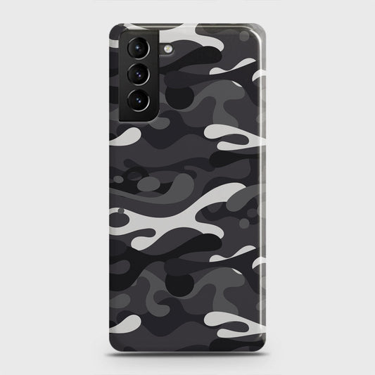 Samsung Galaxy S21 5G Cover - Camo Series - White & Grey Design - Matte Finish - Snap On Hard Case with LifeTime Colors Guarantee