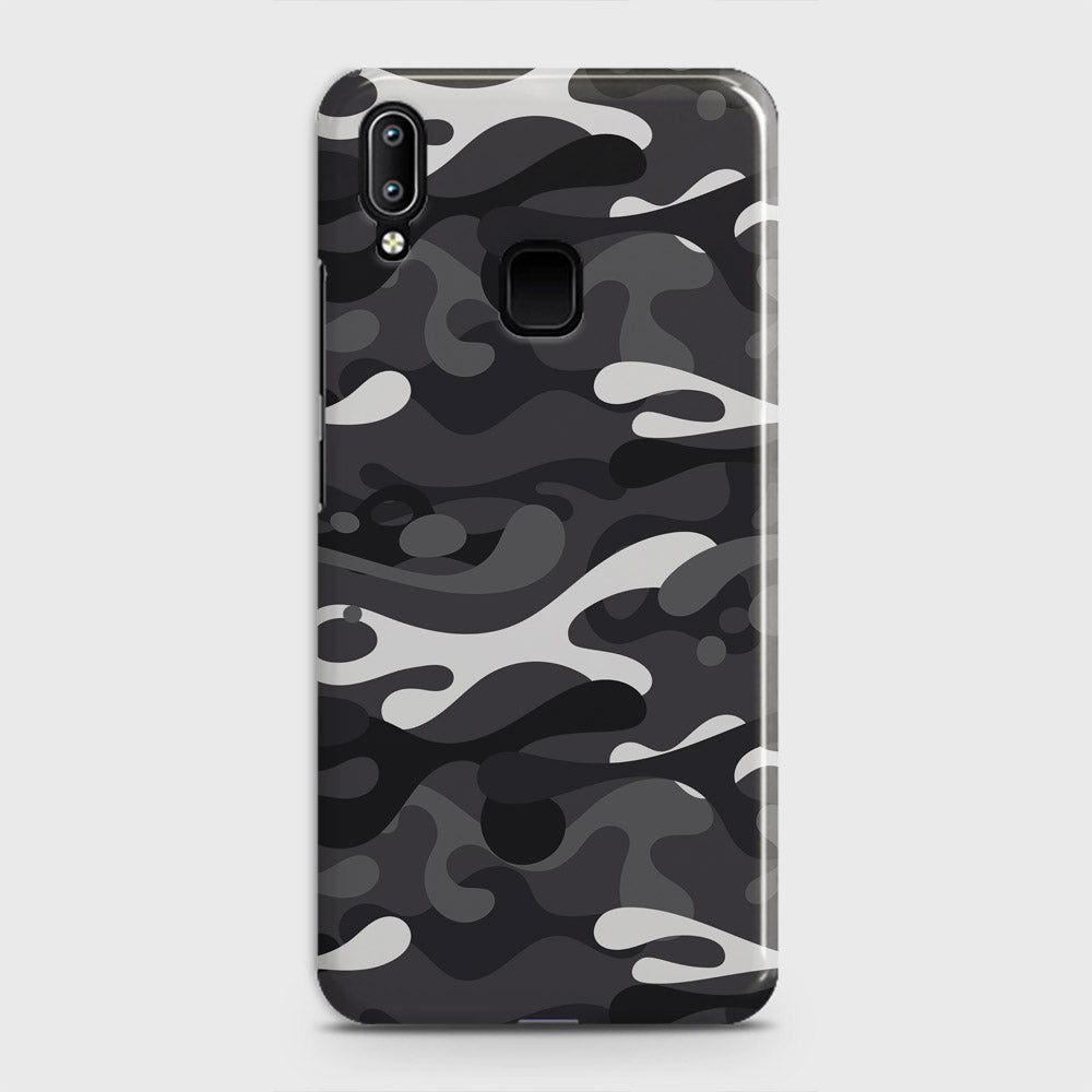 Vivo Y91 Cover - Camo Series - White & Grey Design - Matte Finish - Snap On Hard Case with LifeTime Colors Guarantee