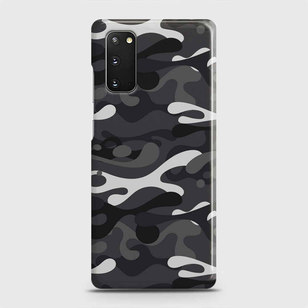 Samsung Galaxy S20 Cover - Camo Series - White & Grey Design - Matte Finish - Snap On Hard Case with LifeTime Colors Guarantee