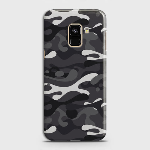 Samsung Galaxy A6 2018 Cover - Camo Series - White & Grey Design - Matte Finish - Snap On Hard Case with LifeTime Colors Guarantee