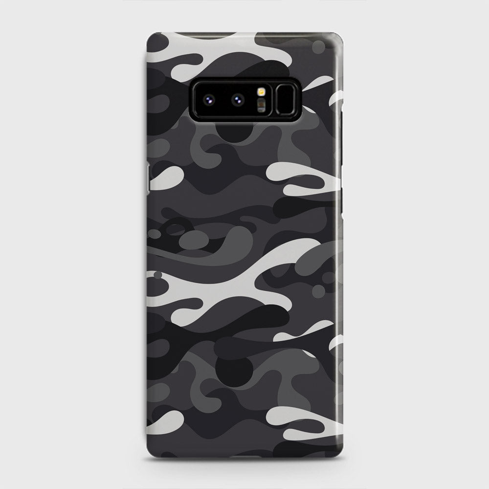 Samsung Galaxy Note 8 Cover - Camo Series - White & Grey Design - Matte Finish - Snap On Hard Case with LifeTime Colors Guarantee