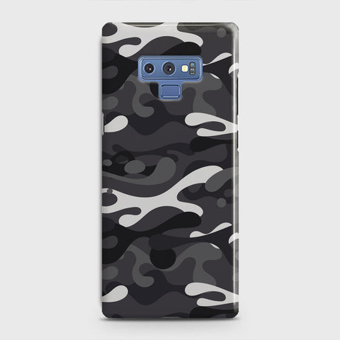 Samsung Galaxy Note 9 Cover - Camo Series - White & Grey Design - Matte Finish - Snap On Hard Case with LifeTime Colors Guarantee