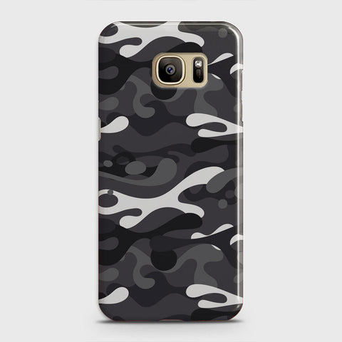 Samsung Galaxy S7 Cover - Camo Series - White & Grey Design - Matte Finish - Snap On Hard Case with LifeTime Colors Guarantee