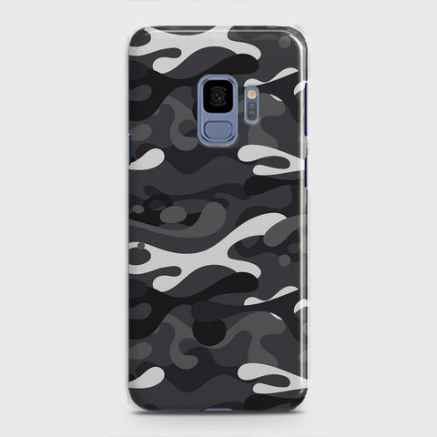 Samsung Galaxy S9 Cover - Camo Series - White & Grey Design - Matte Finish - Snap On Hard Case with LifeTime Colors Guarantee