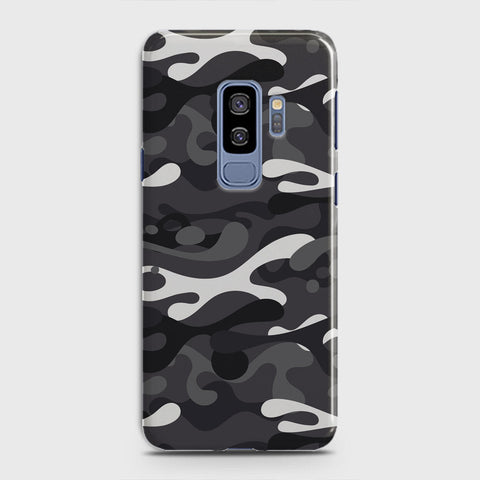 Samsung Galaxy S9 Plus Cover - Camo Series - White & Grey Design - Matte Finish - Snap On Hard Case with LifeTime Colors Guarantee